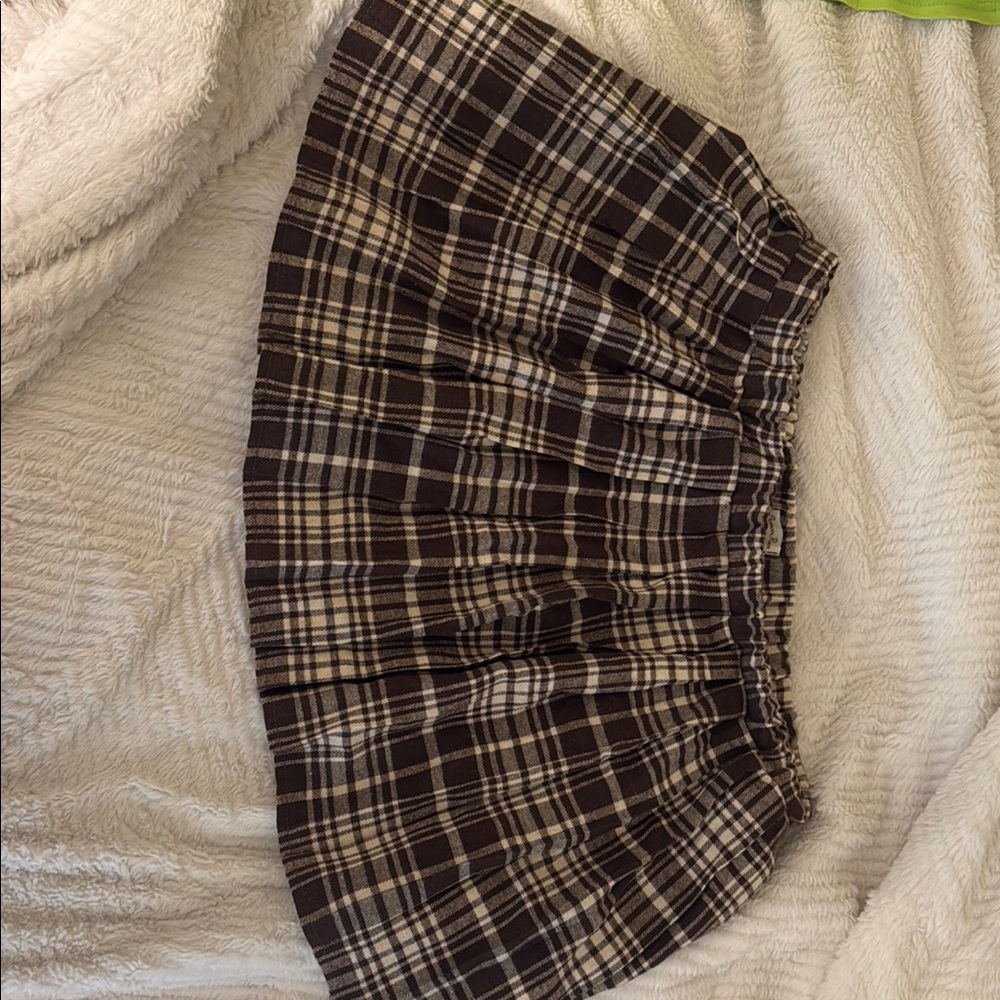 Plaid Brown Skirt